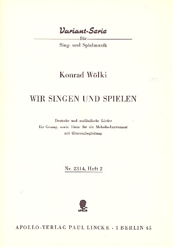 Wir singen und spielen, Heft 2